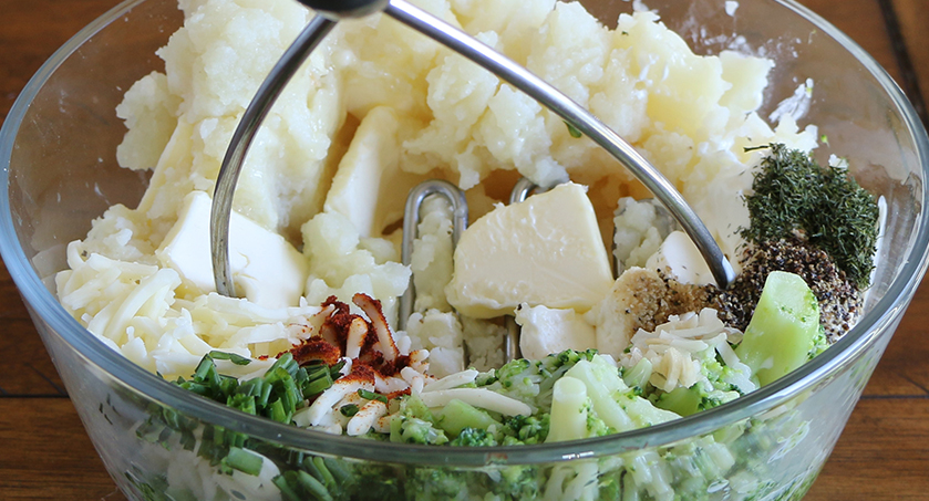 Twice-Baked Cheesy Broccoli Potatoes